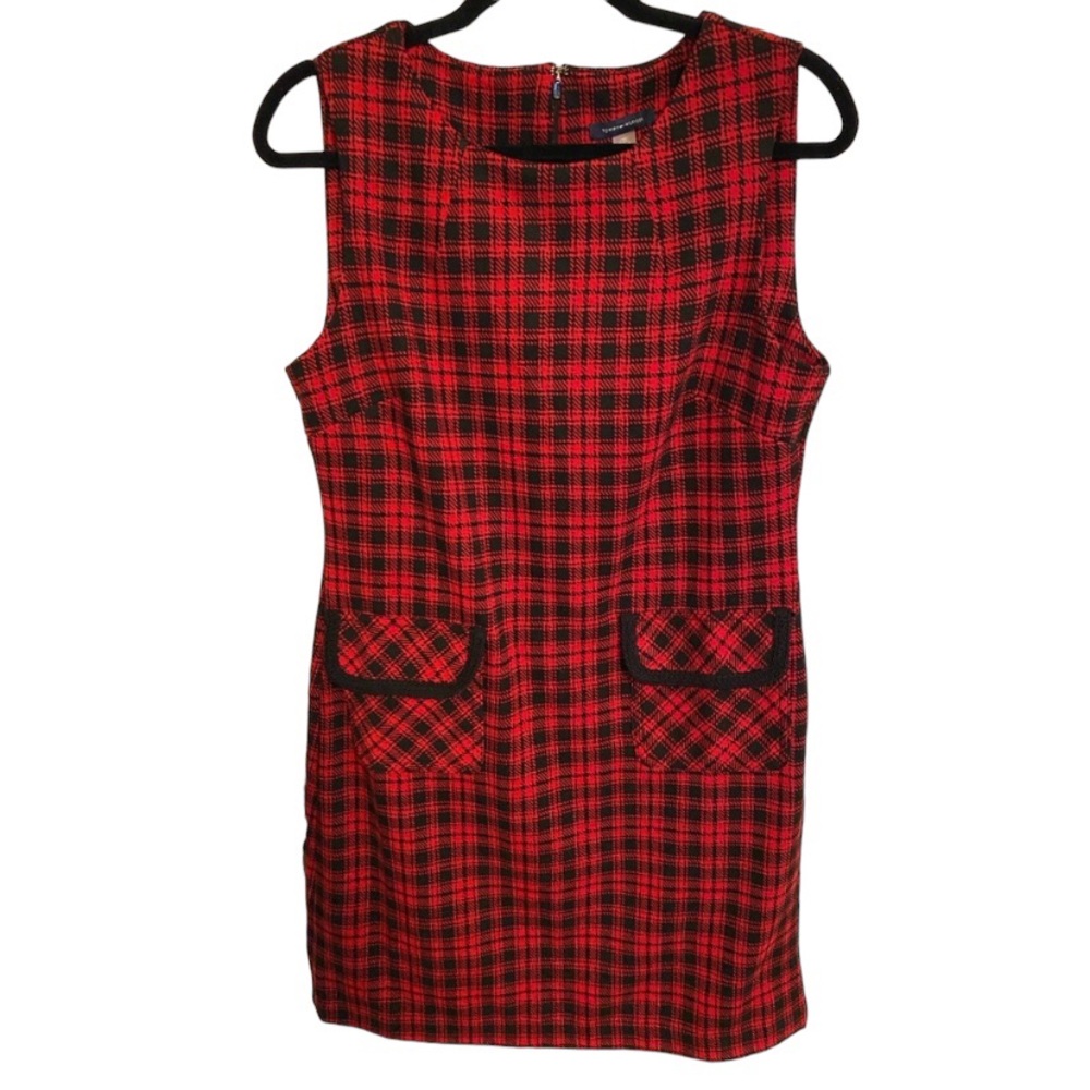 Tommy Hilfiger Plaid Dress with Front Pockets